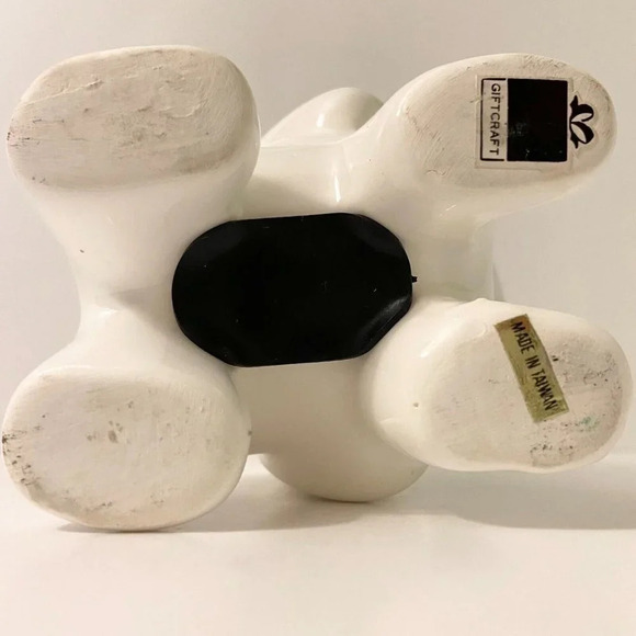 Vintage Giftcraft Dog Coin Bank Green Bowtie 6 Inch Tall Puppy  Figurine Taiwan - Picture 10 of 16